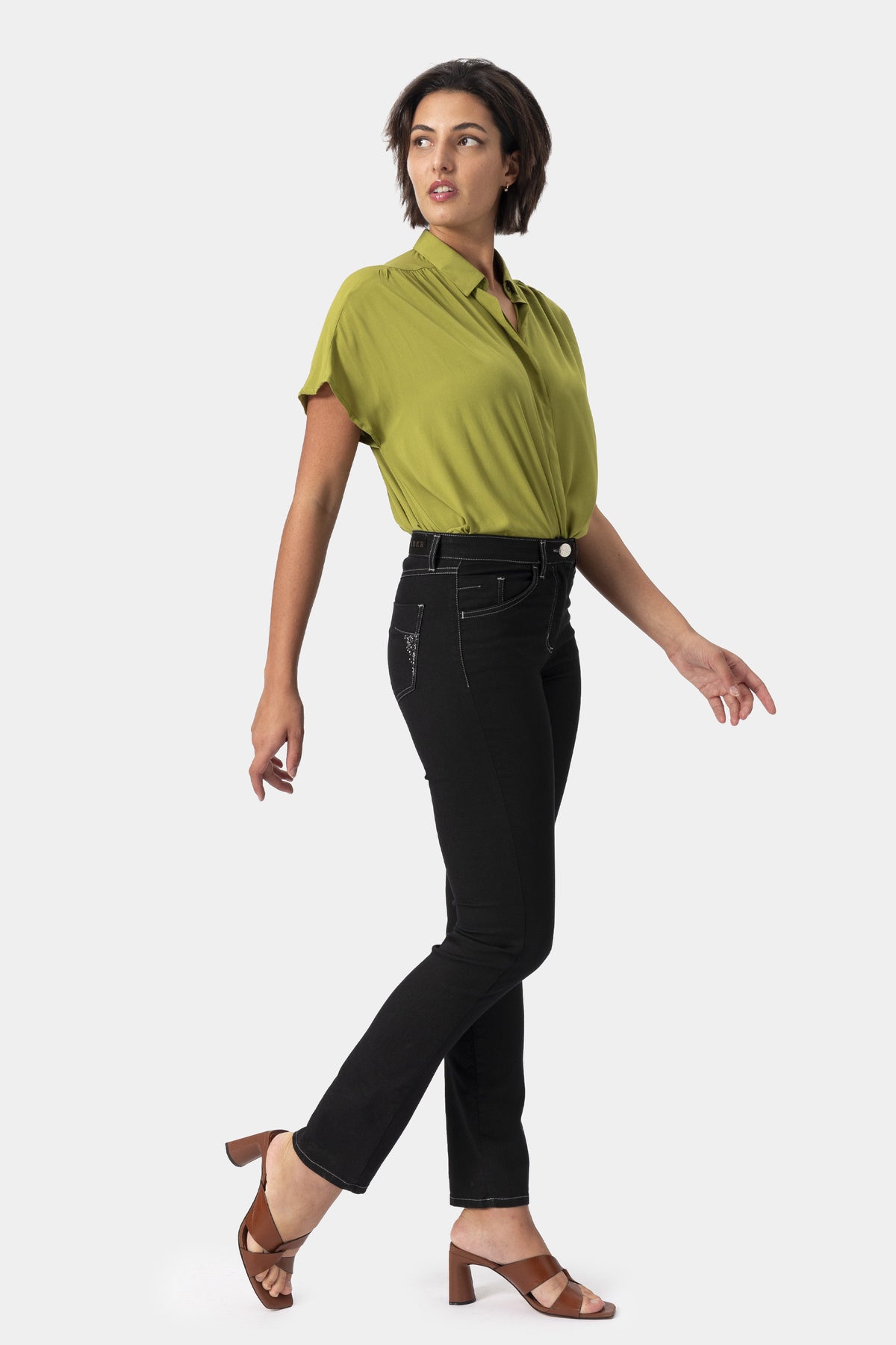 Virtual Lbn01/s Jeans con strass