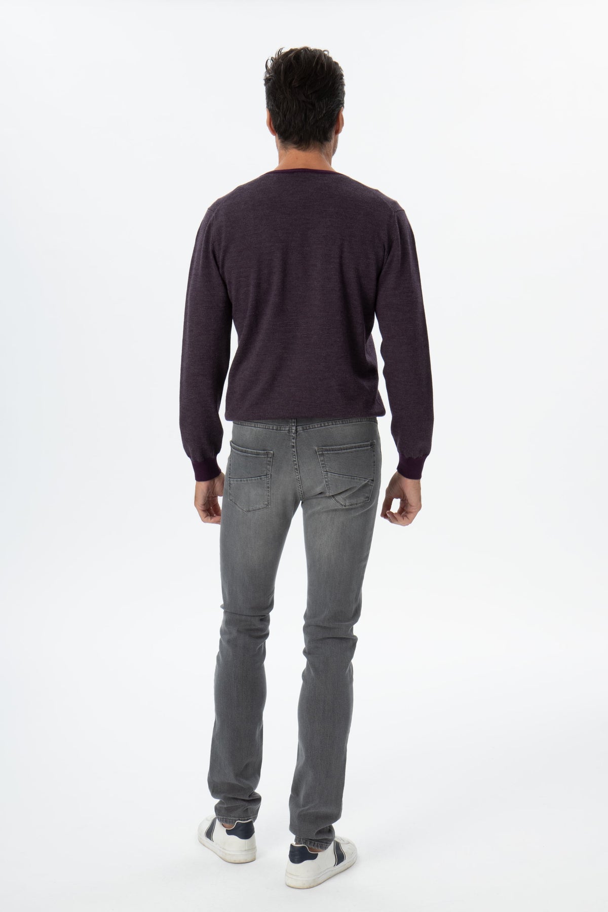 Maikol Nc23 Jeans in denim grigio di cotone stretch